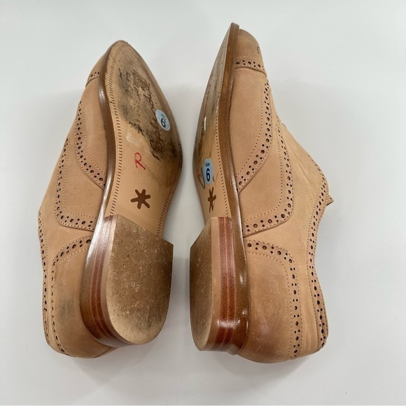 Splendid flats size 6 tan leather brouge wingtip oxfords spectators Academia - Picture 7 of 13